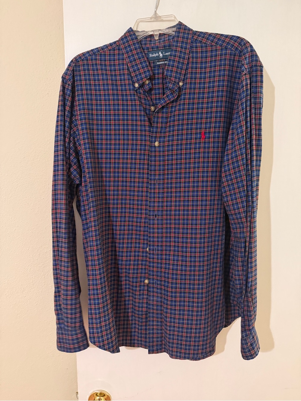Ralph Lauren Blue & Red Plaid Button-Down Shirt - Men